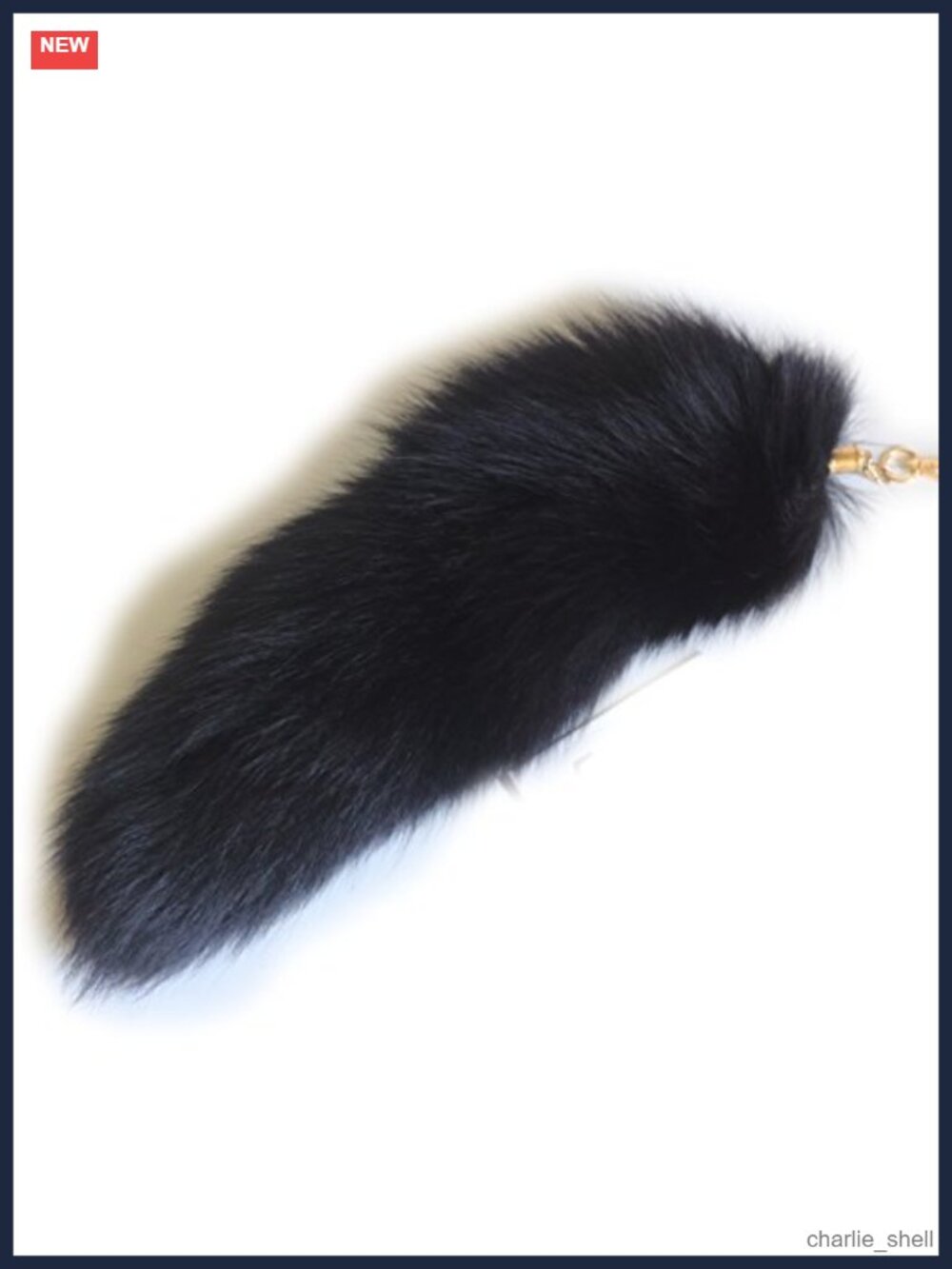 Real Fox Tail Fur Keychain Pendant Fluffy Handbag Cosplay Accessory